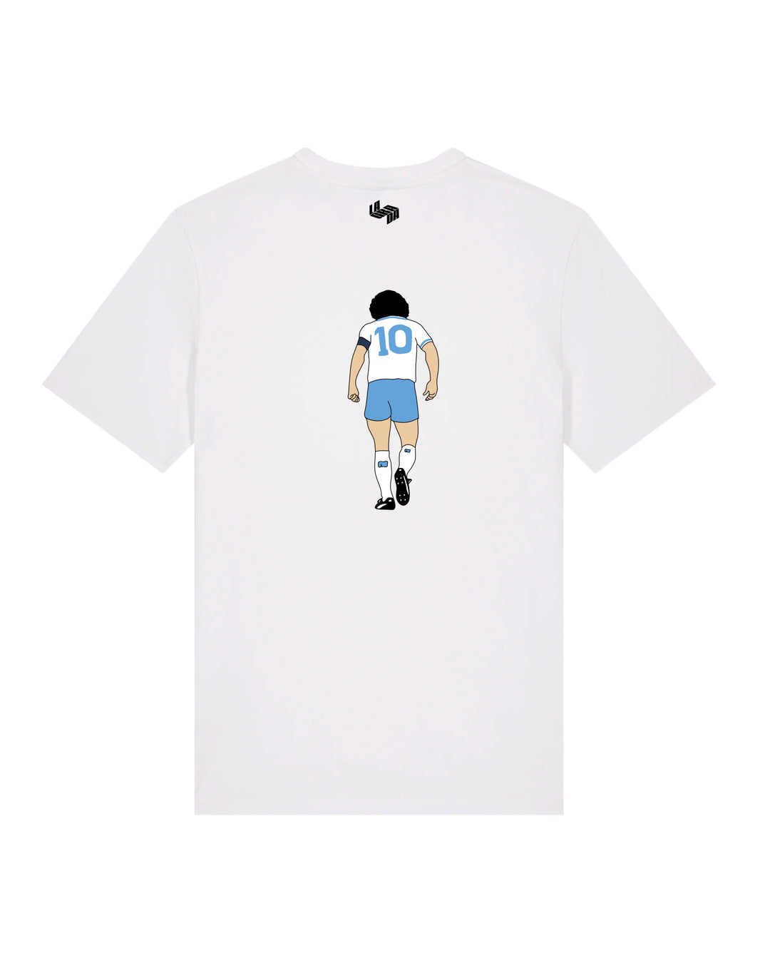 Camiseta  Maradona Napoles Blanca