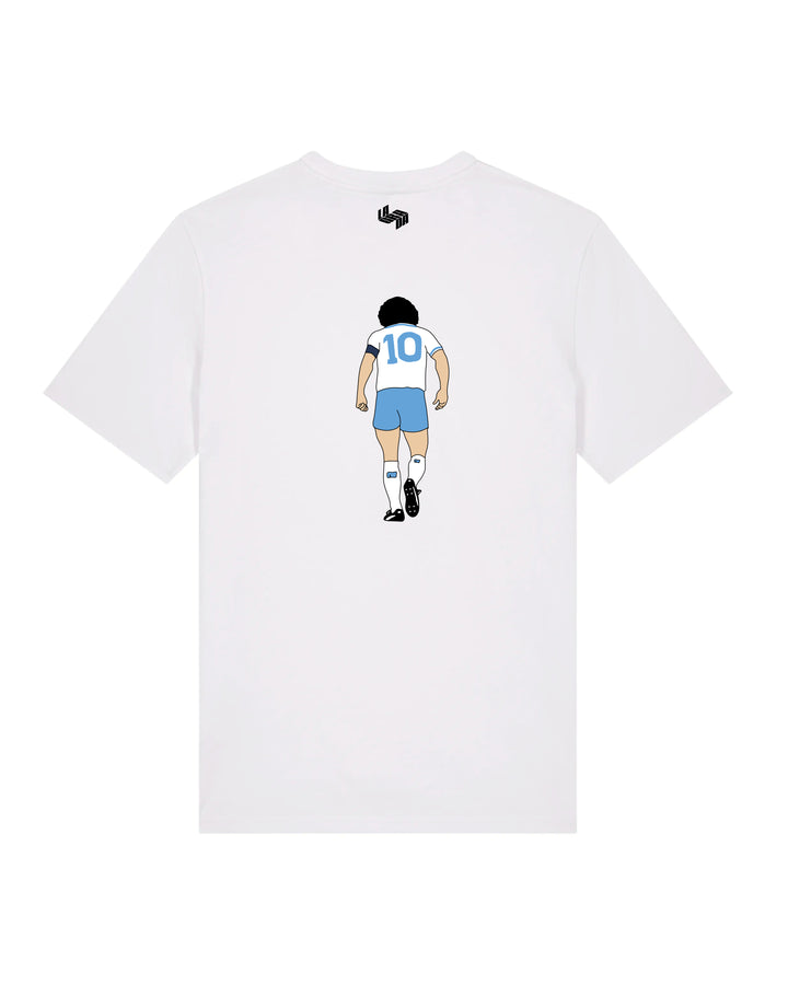 Camiseta  Maradona Napoles Blanca